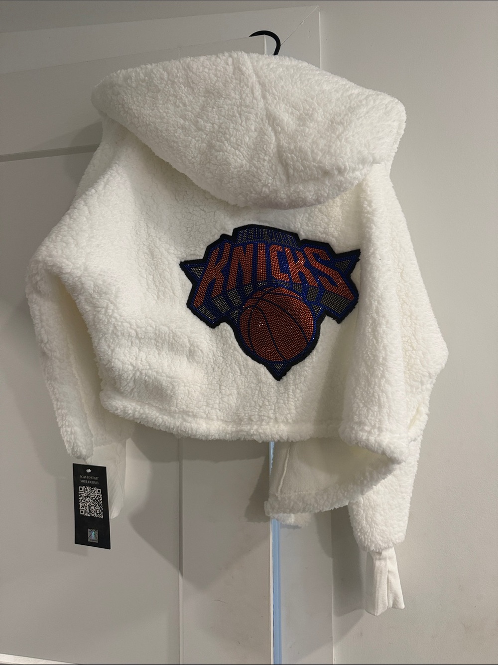 Jill Martin New York Knicks Blinged Out Sherpa Hoodie